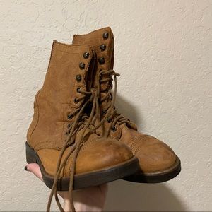 Steve Madden brown combat style boots